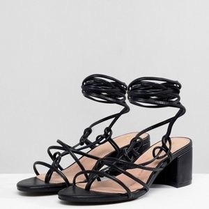 MONKI BLOCK HEEL SANDALS